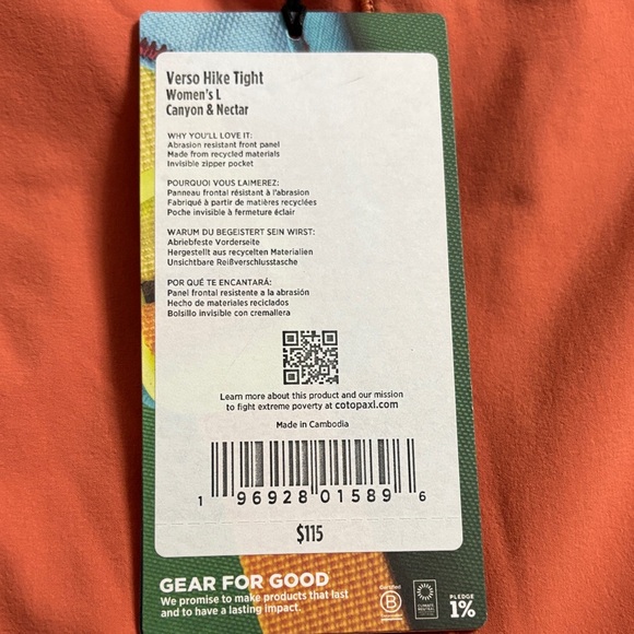 Cotopaxi Orange Leggings - Picture 2 of 2